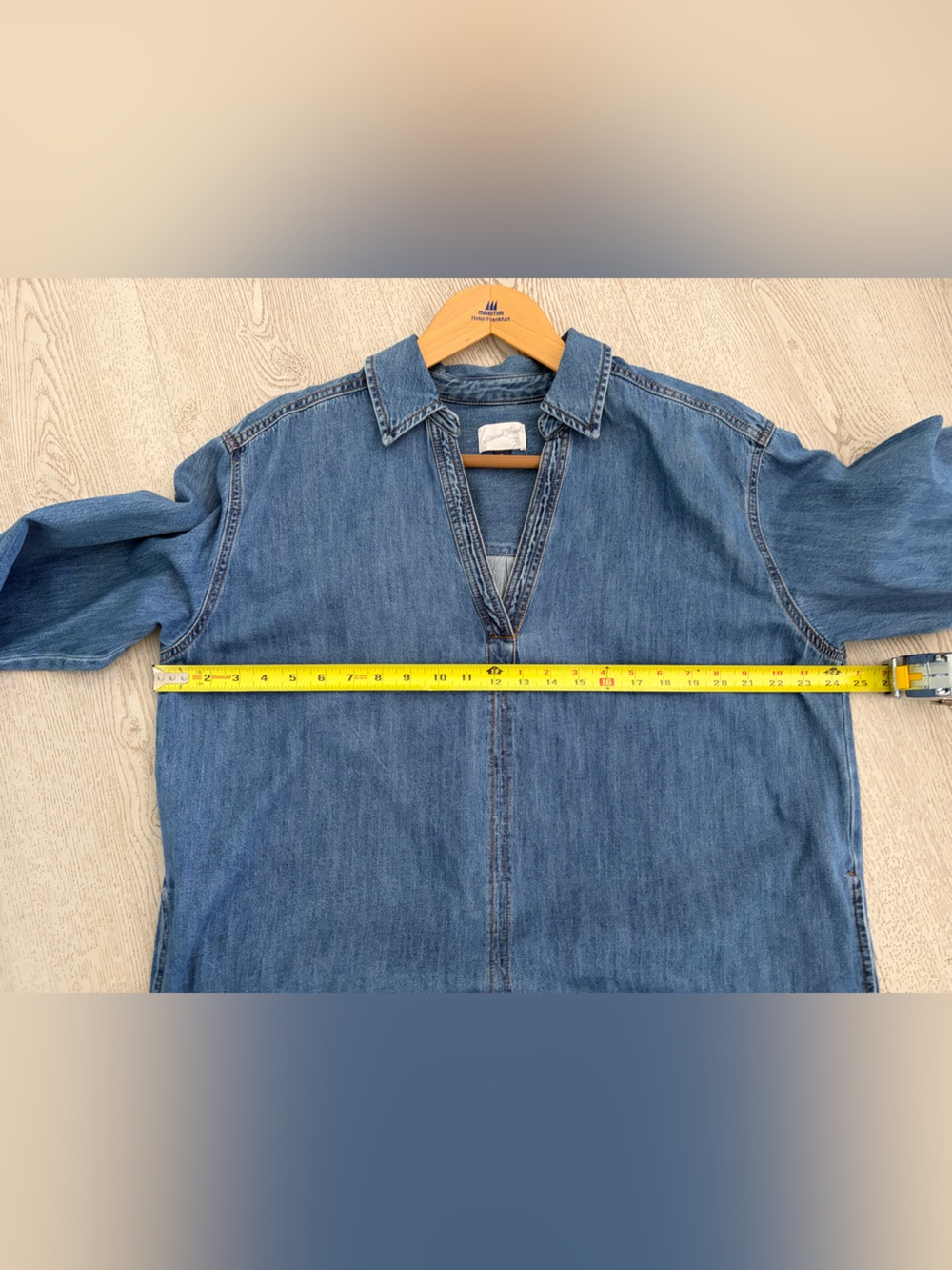 Universal Thread Light Blue Denim Button-Down Tunic Shirt - Picture 4 of 6